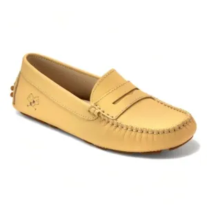 2582 - Yellow Sahara Leather Soft Loafer for Girl by London Kids