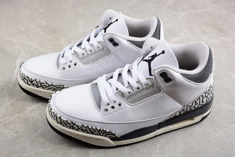 AIR JORDAN 3 RETRO GS WHITE/BLACK/IRON/LIGHT ASH GREY/SAIL/CEMENT GREY