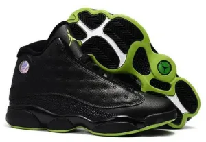 AJ 13 Retro Black Green  Basketball Sneakers