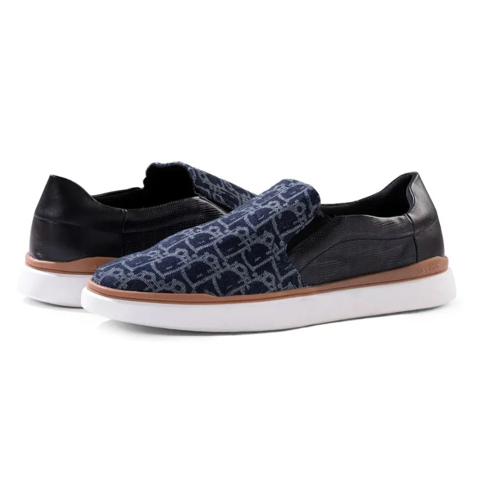 ALDO Melrick Slip On Monogram Sneakers Men - NVYBLK