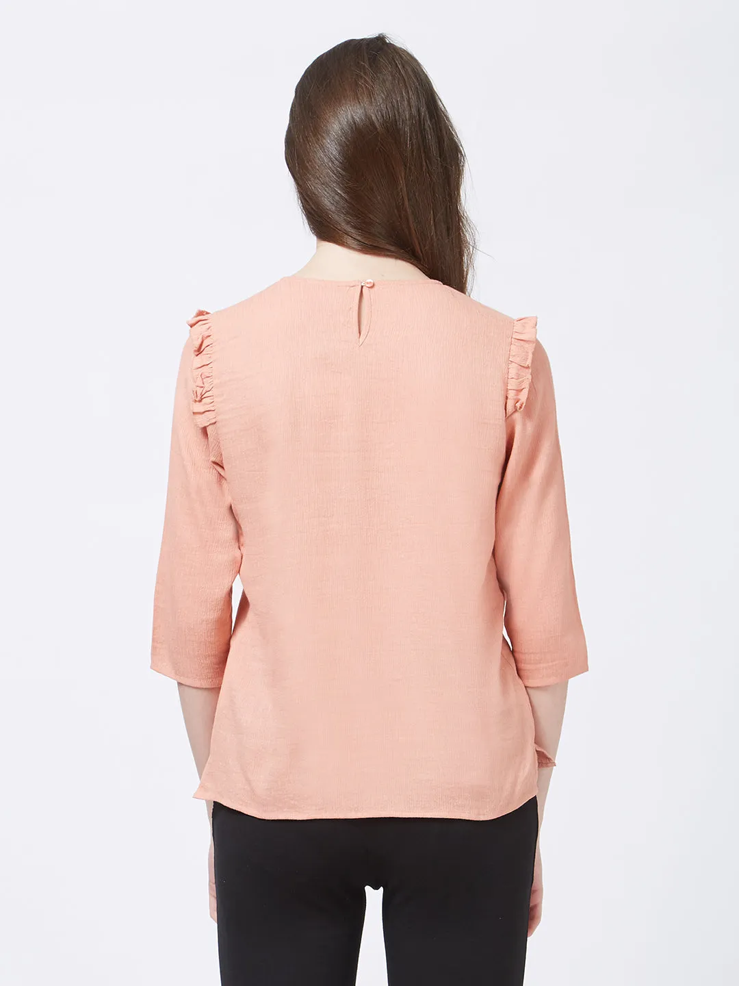 Blush Casual Long Sleeves Top