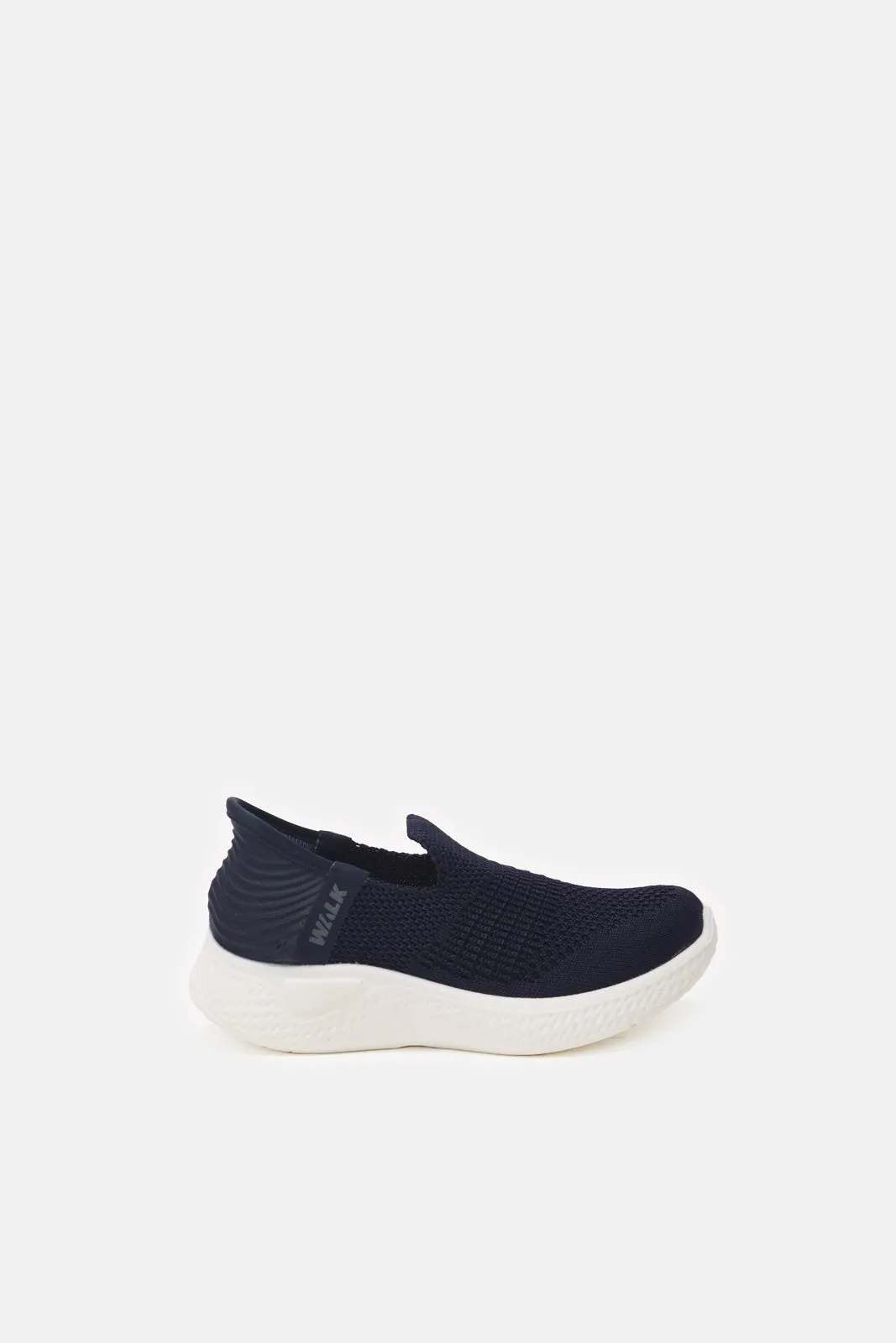 Boys Navy Easy Slip-On Sneakers