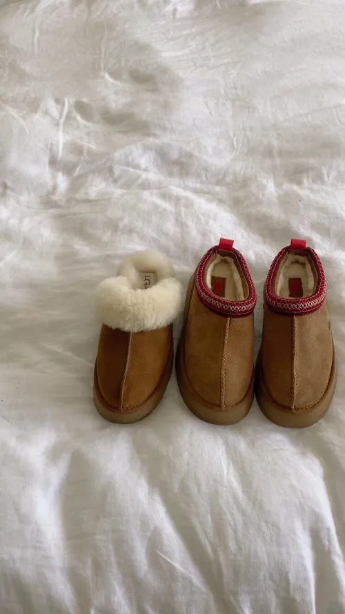 Camel Women's Fuzzy Slipper Winter Slides