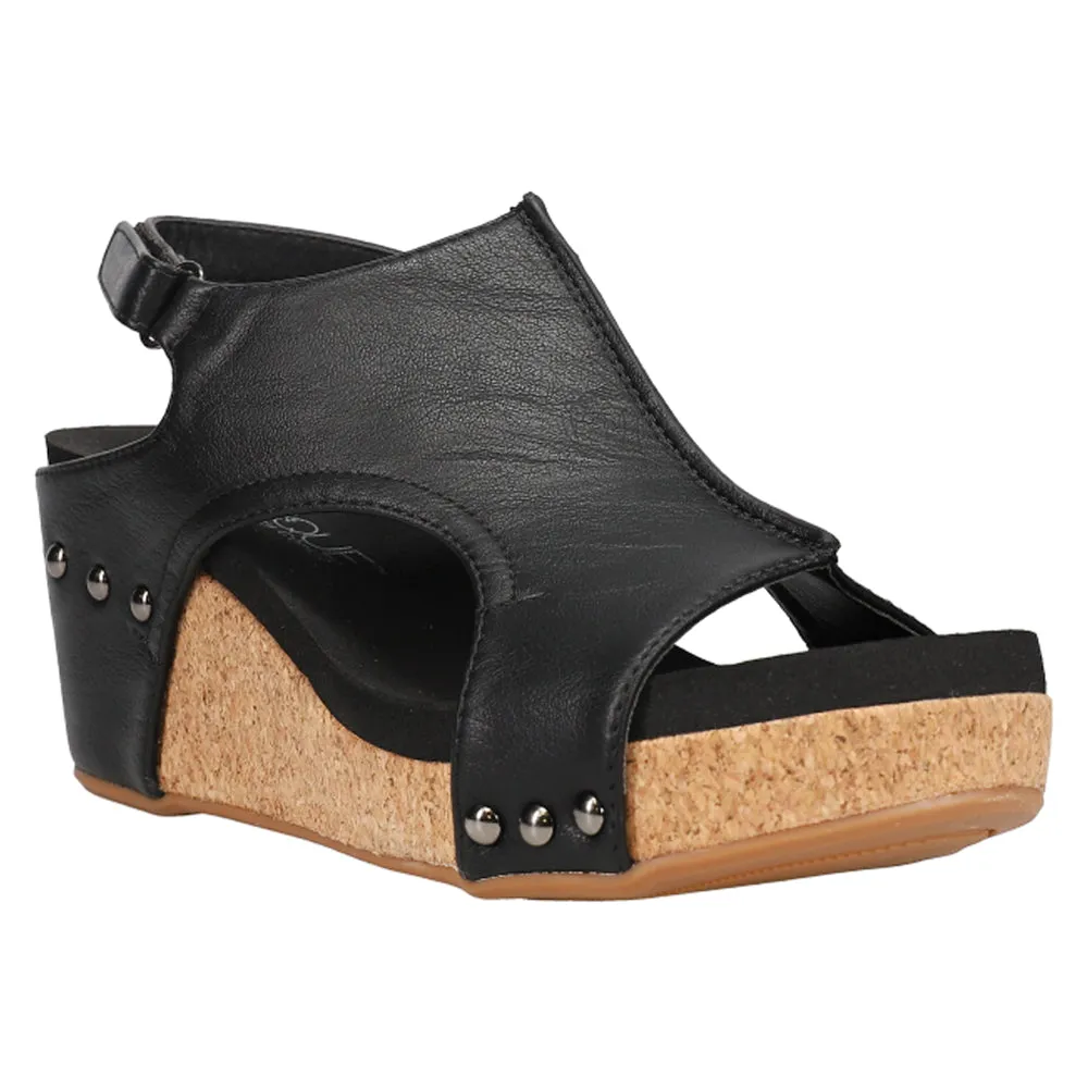 Carley Studded Slingback Wedge Sandals