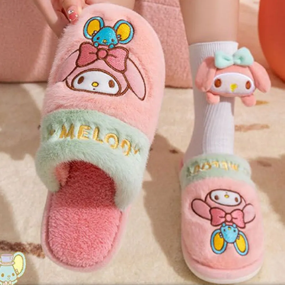 Cinnamoroll Two Tone Fur Slippers