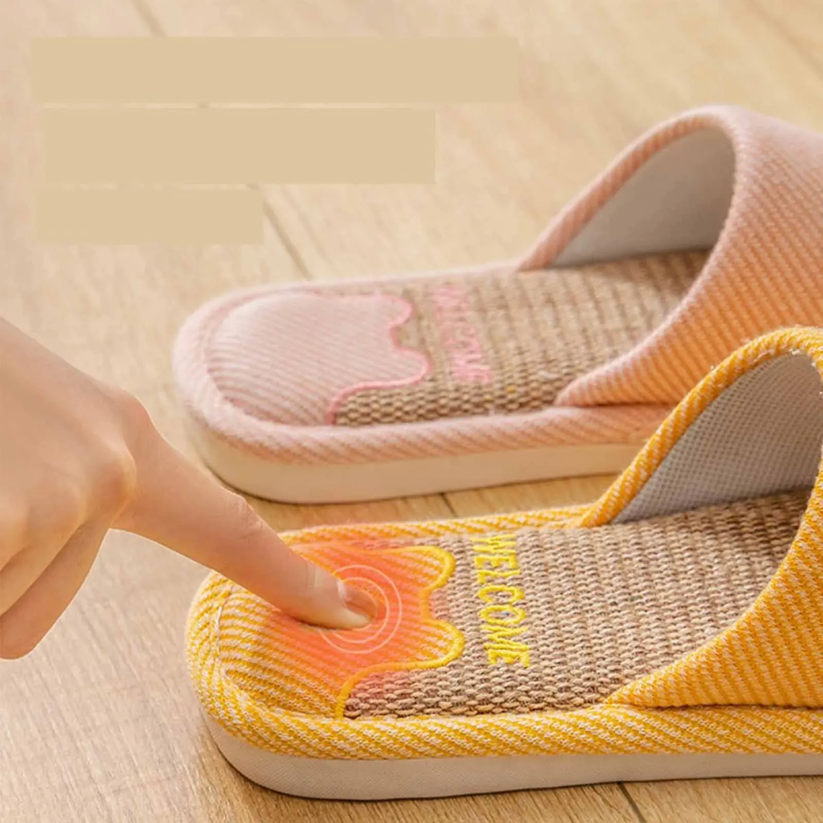 Comfortable Indoor Linen Slippers for Women