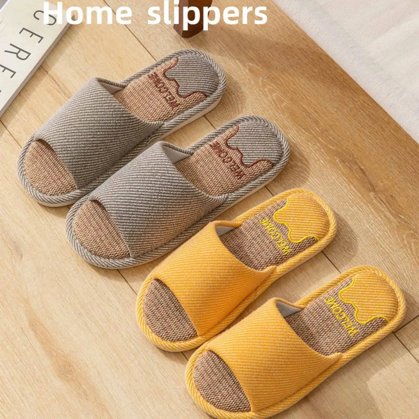 Comfortable Indoor Linen Slippers for Women