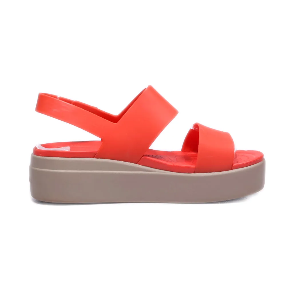 Crocs Platform Sandals Eva Red Colour For Women