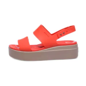 Crocs Platform Sandals Eva Red Colour For Women