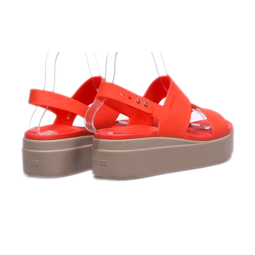 Crocs Platform Sandals Eva Red Colour For Women