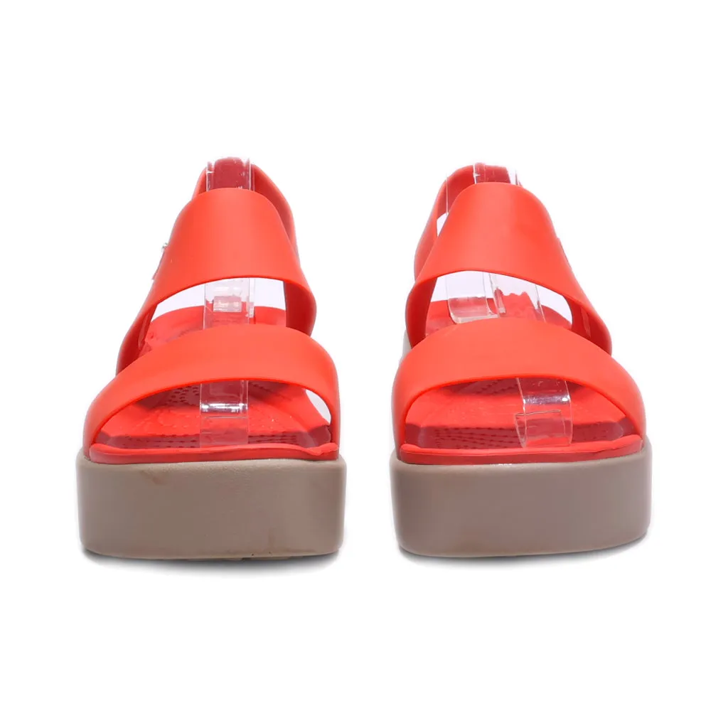 Crocs Platform Sandals Eva Red Colour For Women