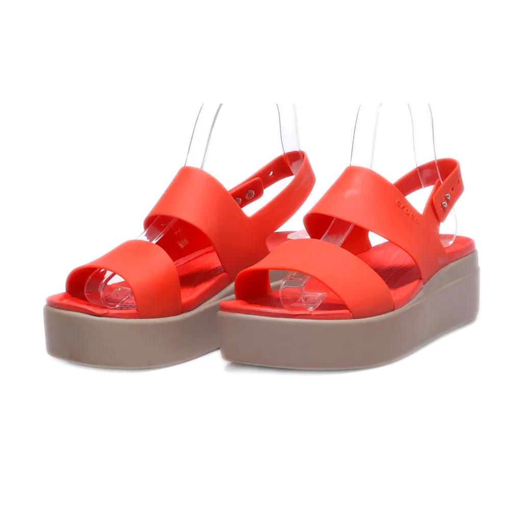 Crocs Platform Sandals Eva Red Colour For Women