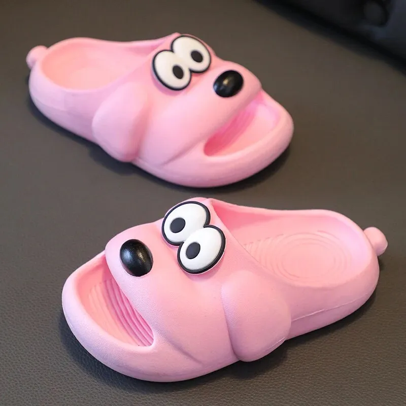 Cute Cartoon Dog Slippers for Kids - Anti-Slip Indoor & Outdoor Sandals