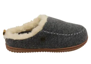 Dearfoams Womens Comfortable Bern Clog Open Back Slippers