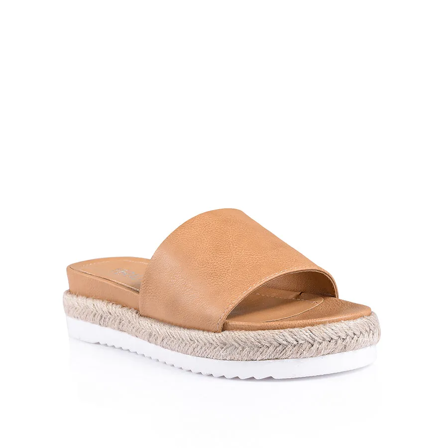 Declan Footbed Slides - Caramel Softee