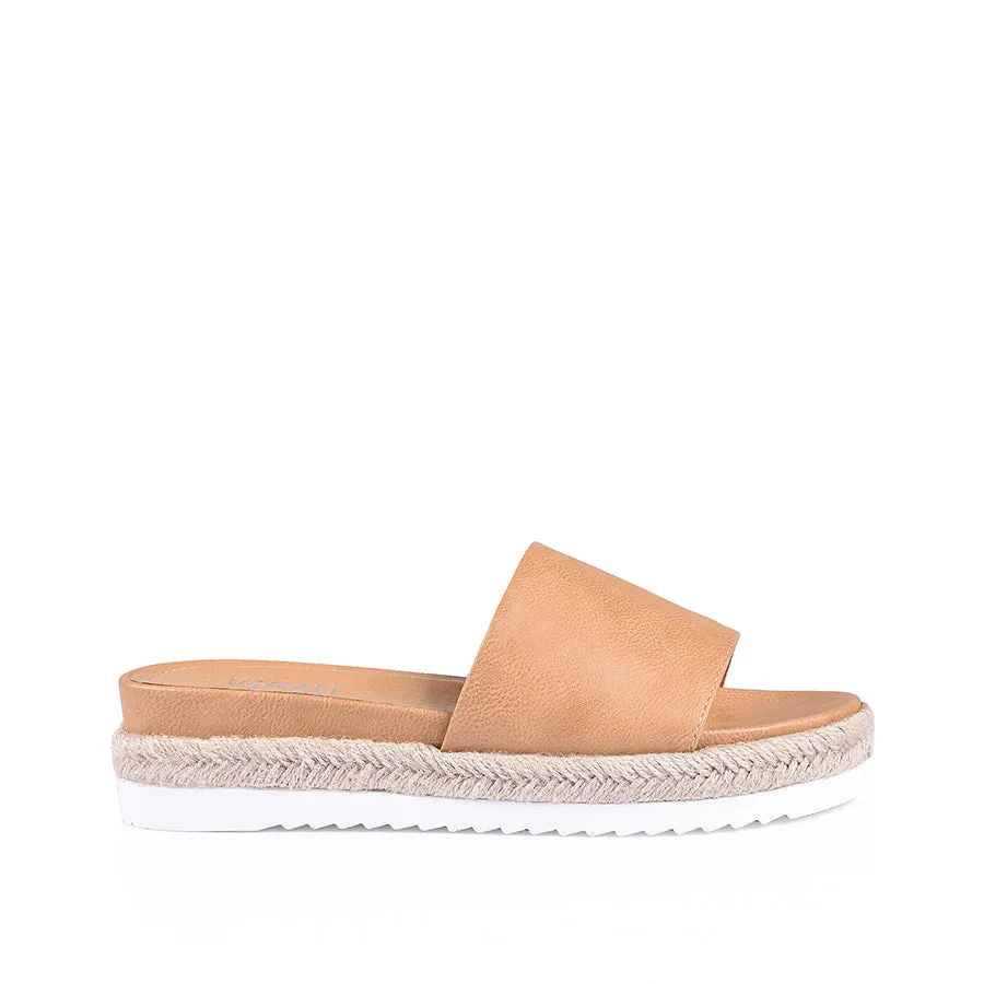 Declan Footbed Slides - Caramel Softee