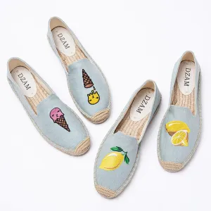 Espadrille Flat Shoes Fashion Thick-soled Fisherman Shoes Women Lazy Breathable Canvas Comfortable Women's Zapatillas De Mujer