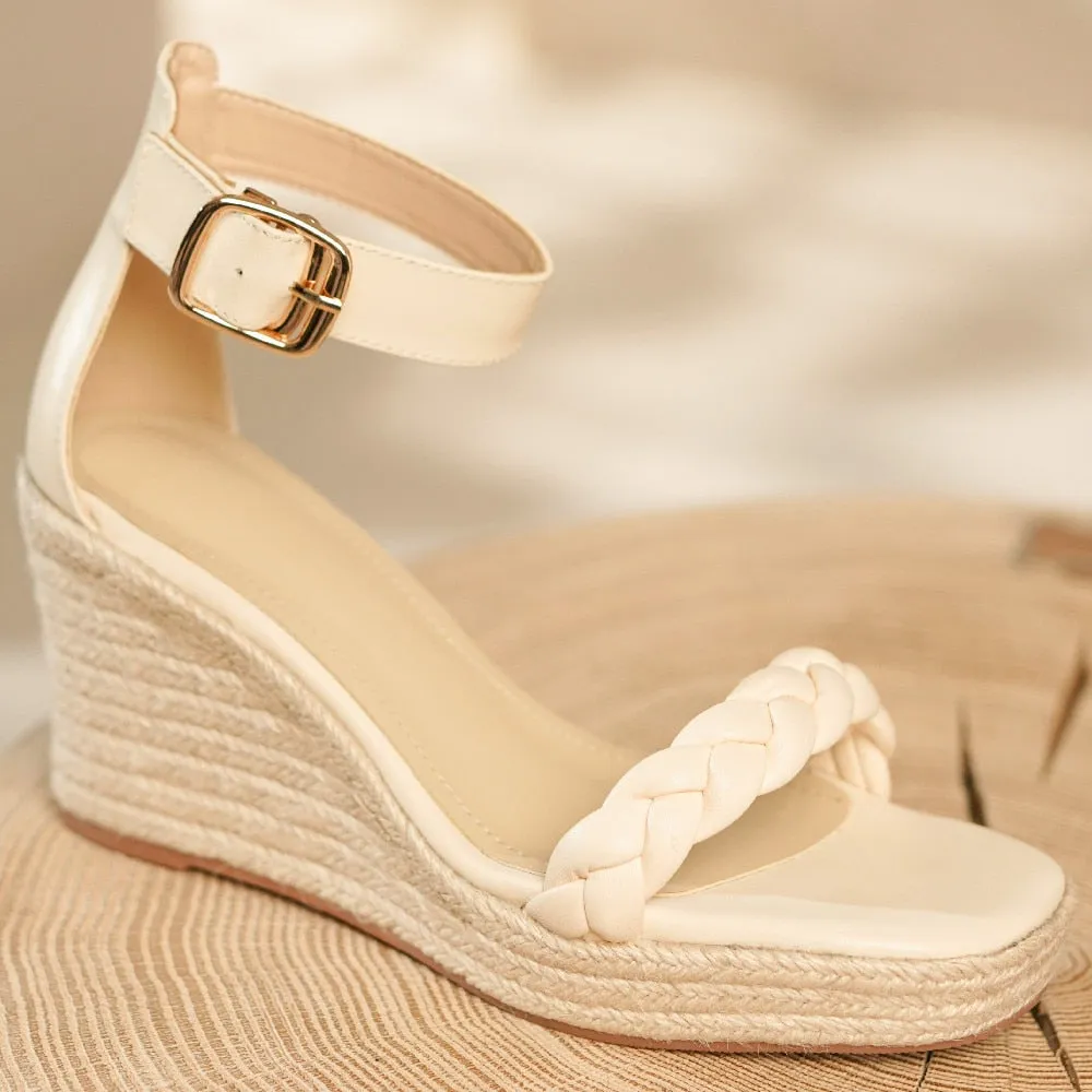 Funki Buys | Shoes | Women's Hemp Leather Wedge Sandals