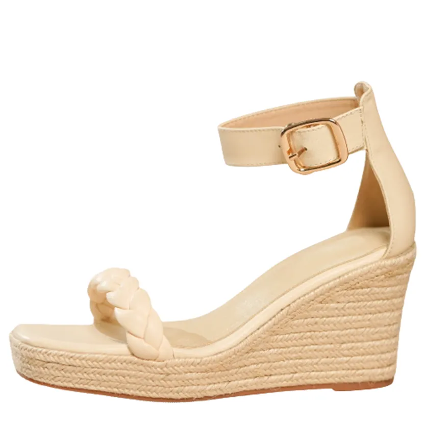 Funki Buys | Shoes | Women's Hemp Leather Wedge Sandals