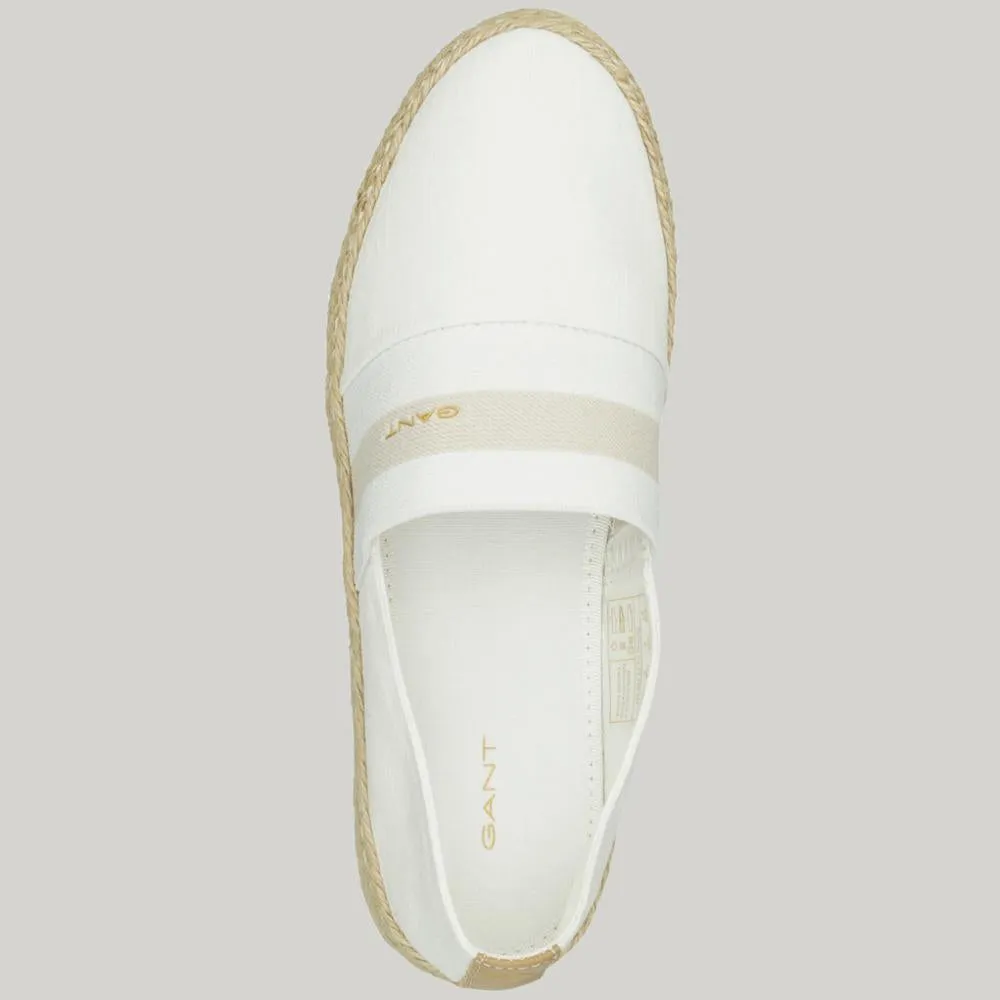 Gant Footwear  Women's Raffiaville Espadrille White M