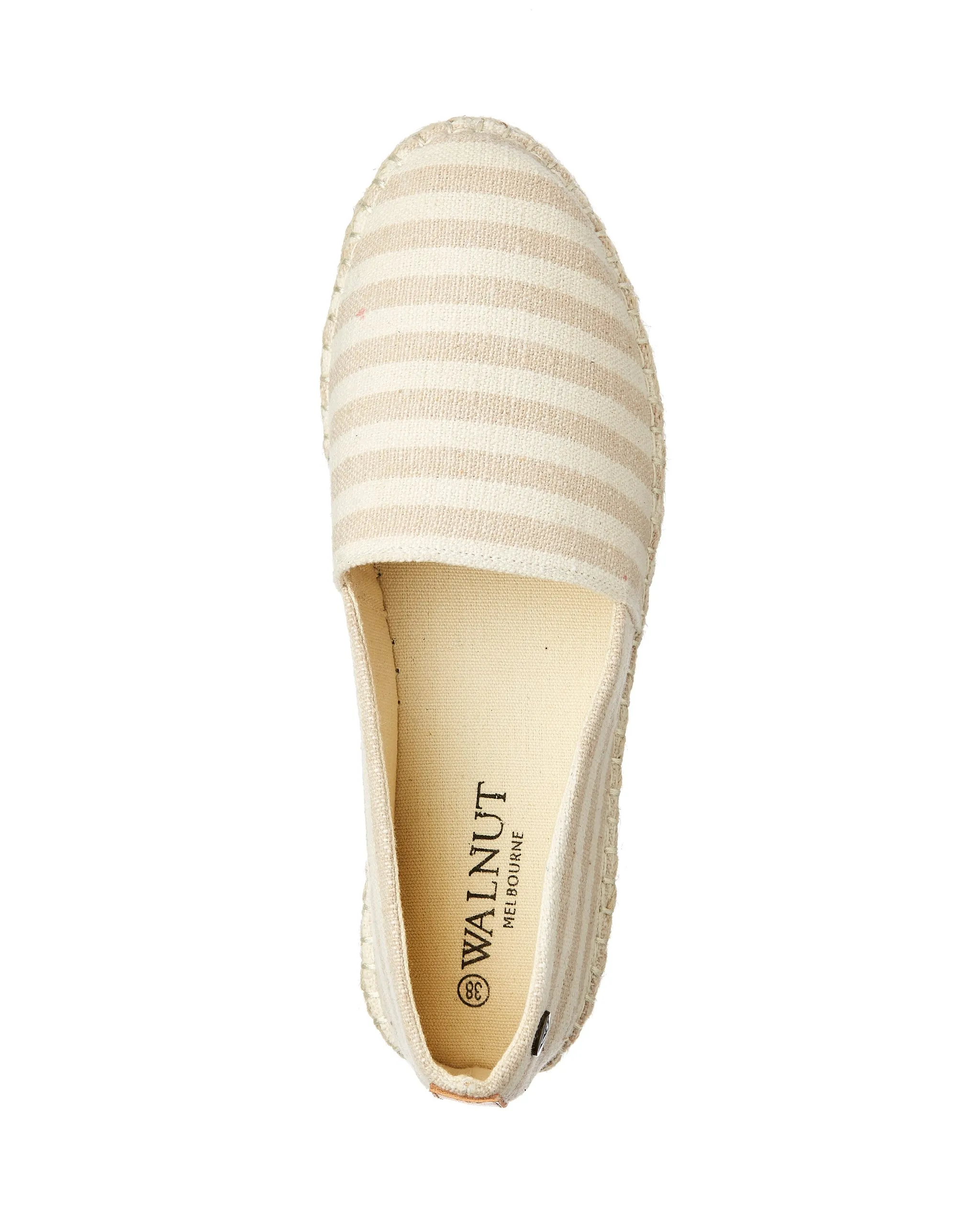 Georgie Espadrille Taupe Stripe