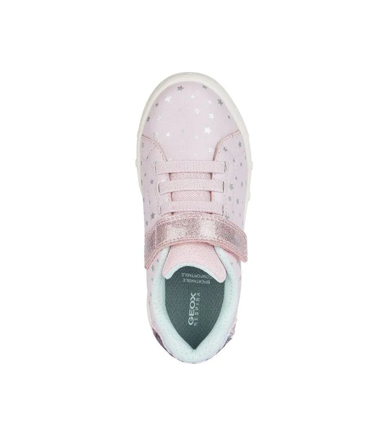 Geox Girls Slip In Pink Light Up Unicorn Casual Trainer Skylin - J458WC