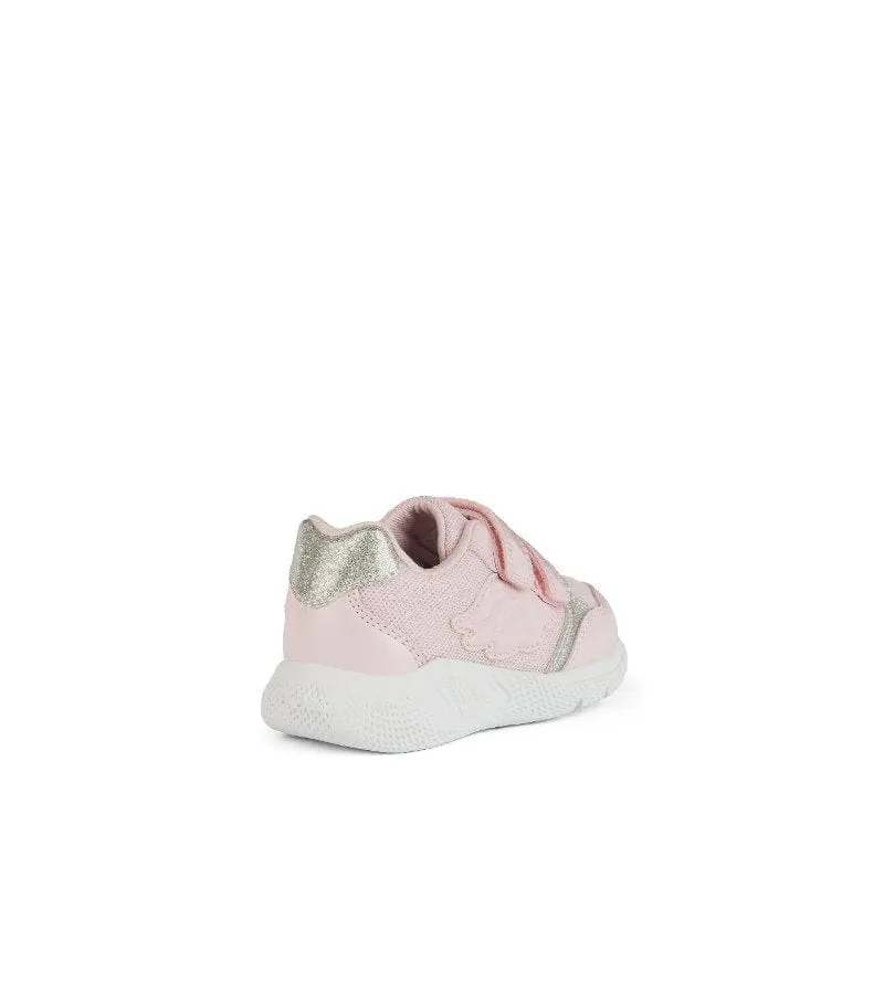 Geox Infant Girls Pink Glitter Mesh Casual Sporty Trainer Sprintye - B454TC