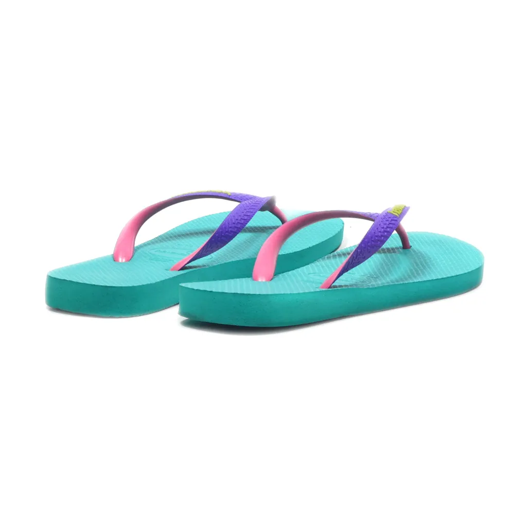 Havaianas Slippers Rubber Green Colour For Women