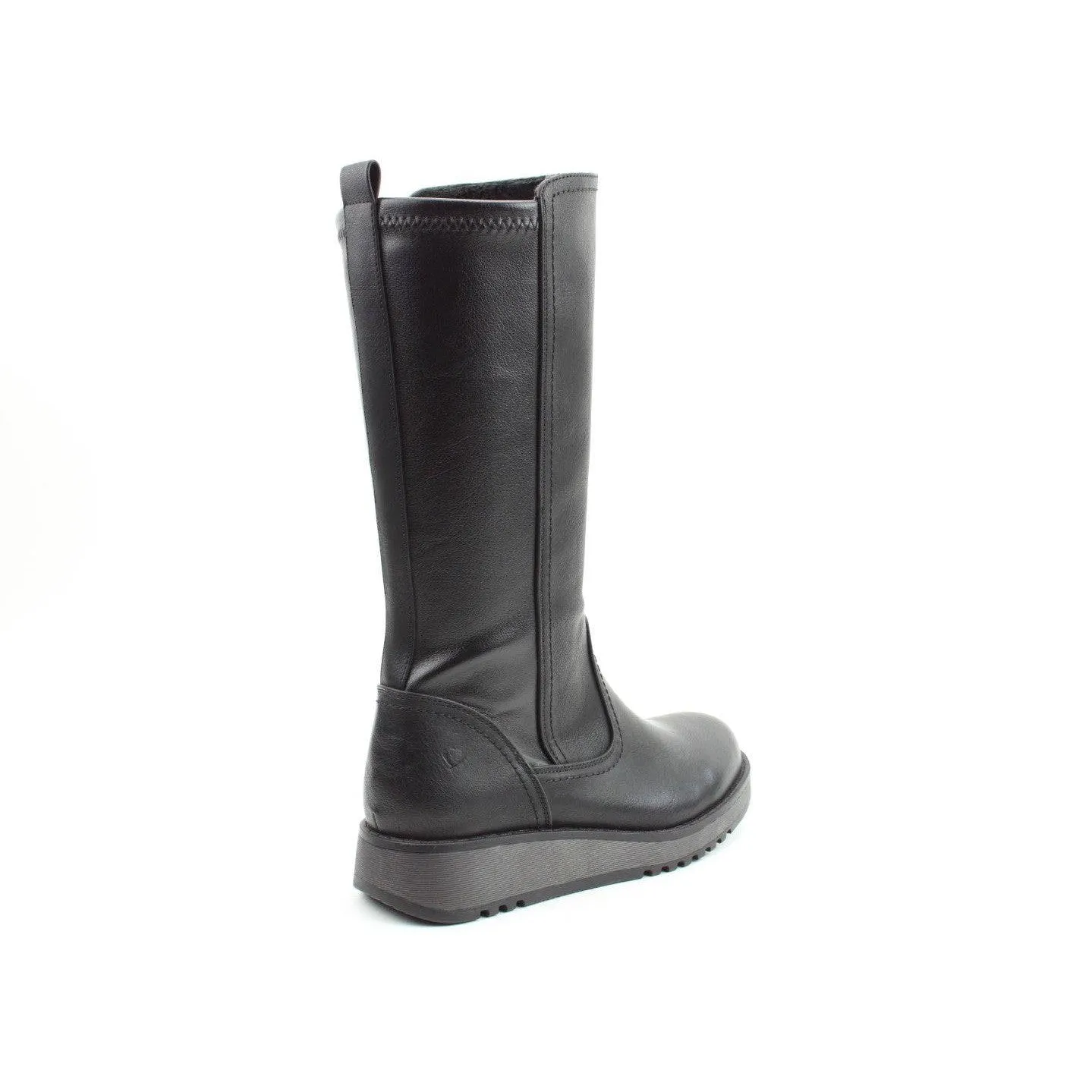 Heavenly Feet Luna Ladies Black Vegan Side Zip Knee High Boots