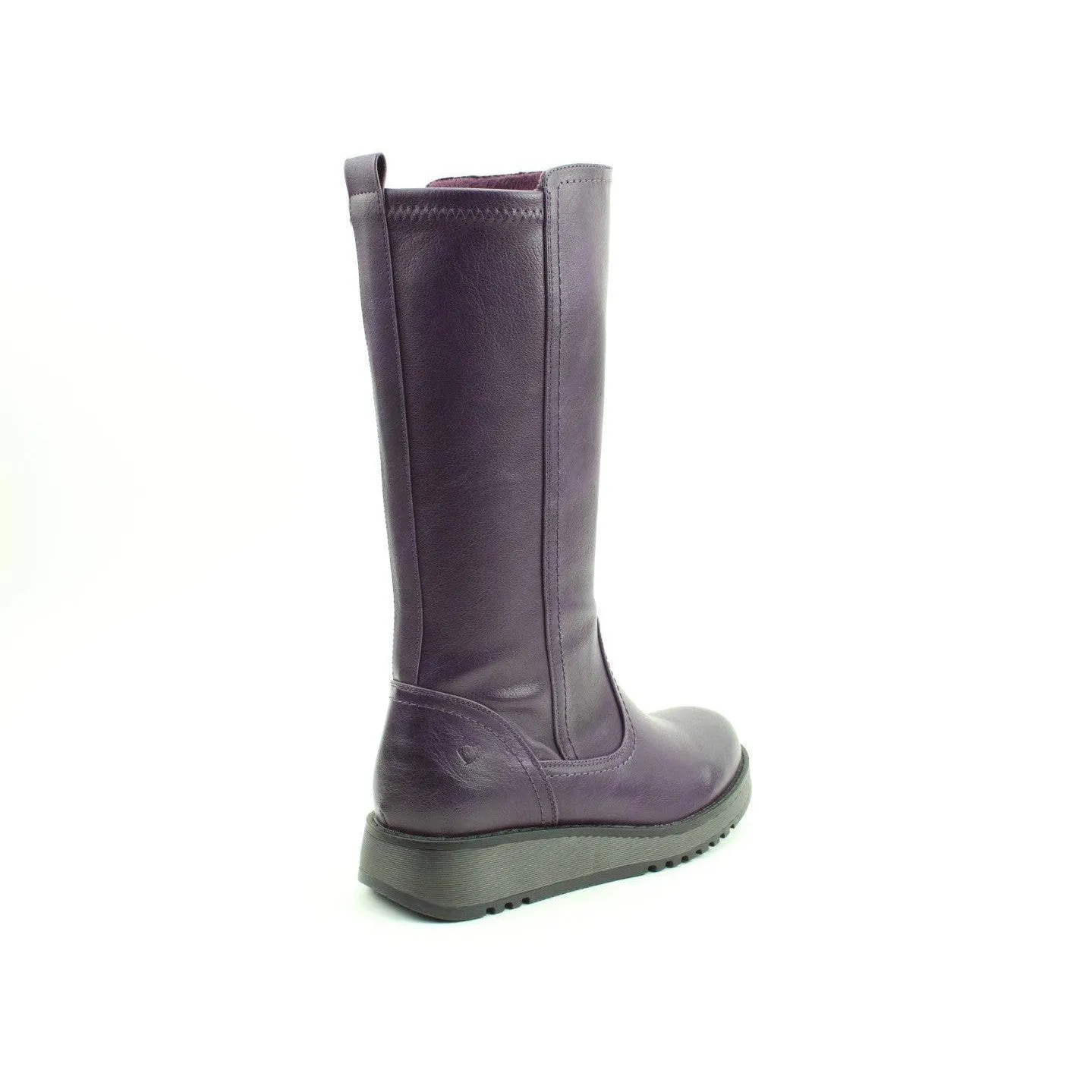 Heavenly Feet Luna Ladies Purple Vegan Side Zip Knee High Boots