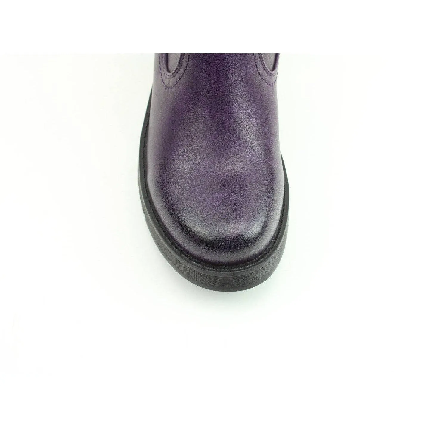 Heavenly Feet Luna Ladies Purple Vegan Side Zip Knee High Boots