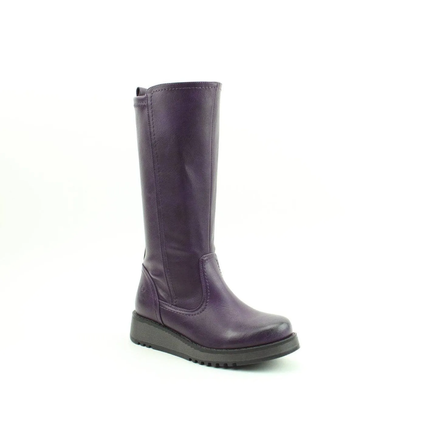 Heavenly Feet Luna Ladies Purple Vegan Side Zip Knee High Boots