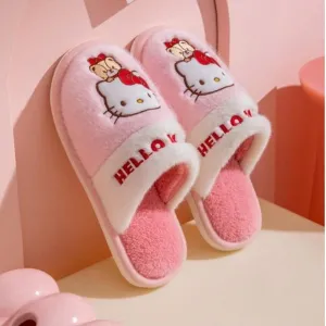 Hello Kitty Two Tone Fur Slippers