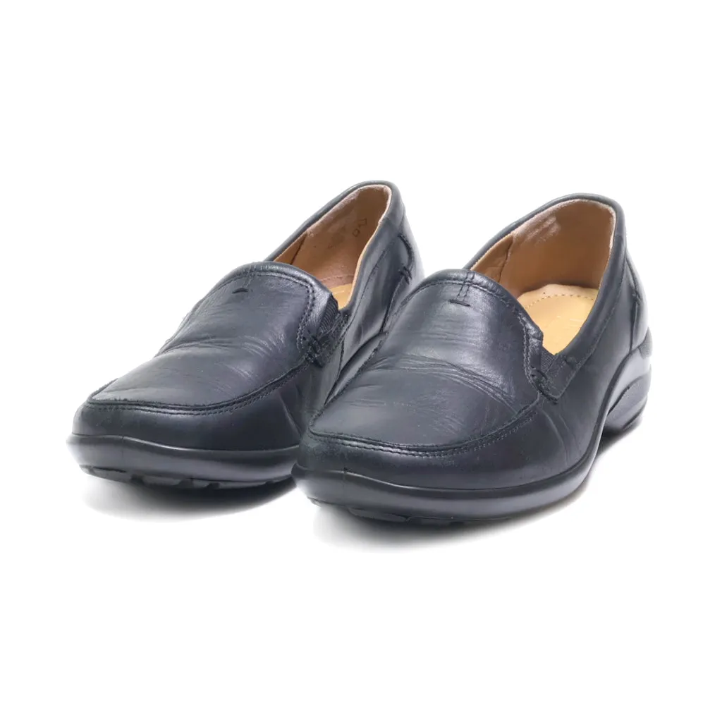 Hotter Loafers Leather Black Colour For Women