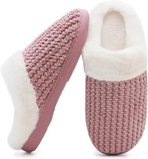 Ladies House Slippers Memory Foam Slippers for Women Comfortable Warm Cosy Non Slip Indoor Outdoor Home Slippers