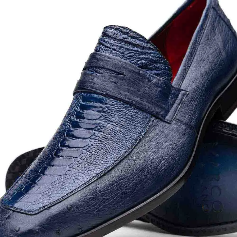 MARCO DI MILANO Fangio Denim Blue Classic Penny Loafer