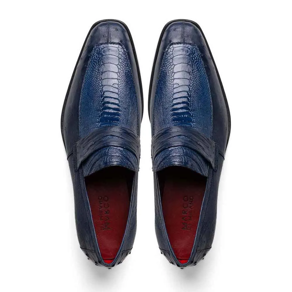 MARCO DI MILANO Fangio Denim Blue Classic Penny Loafer