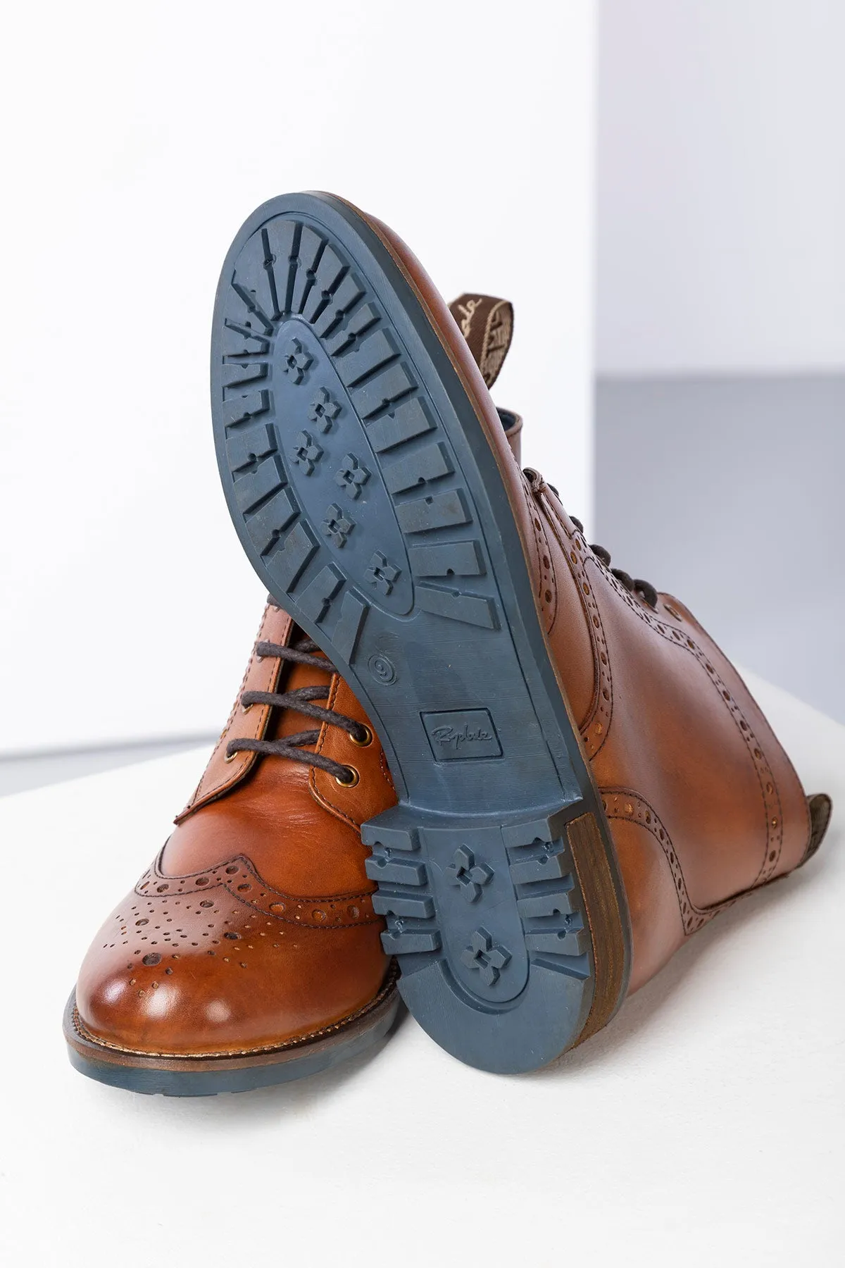 Men's Brogue Lace Up Boots - Millington