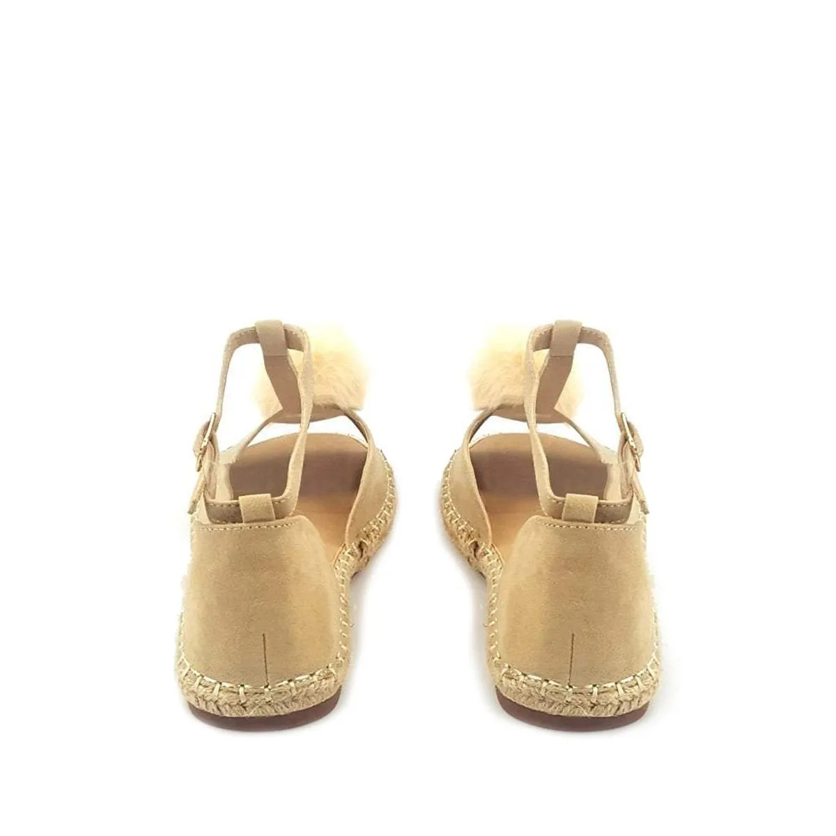 MERCY Flat Anklestrap Pom Pom Sandal