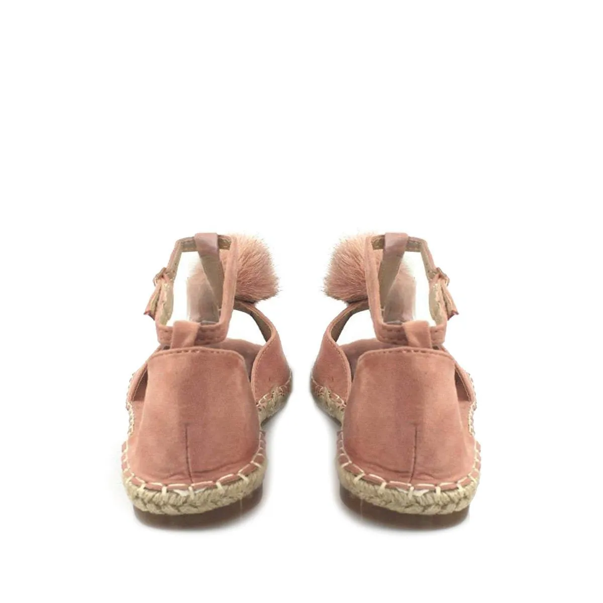 MERCY Flat Anklestrap Pom Pom Sandal