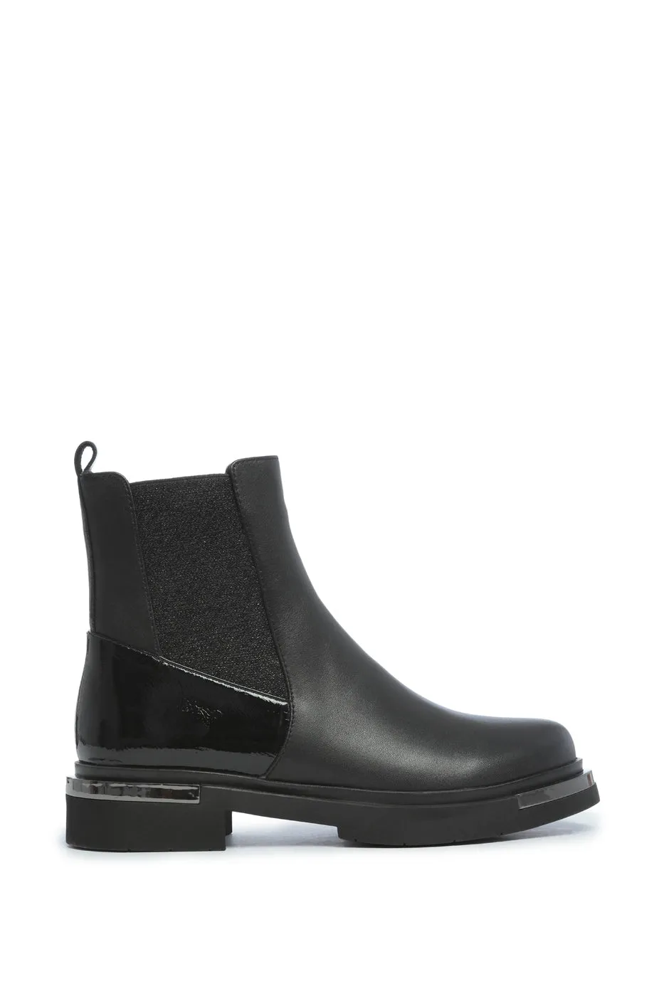 Metallic-Trim Chelsea Boots