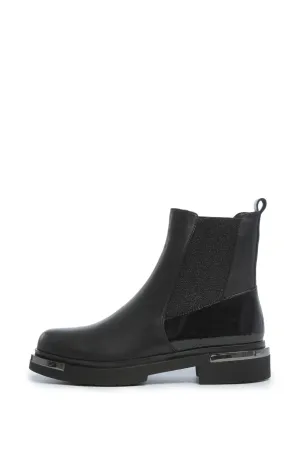 Metallic-Trim Chelsea Boots