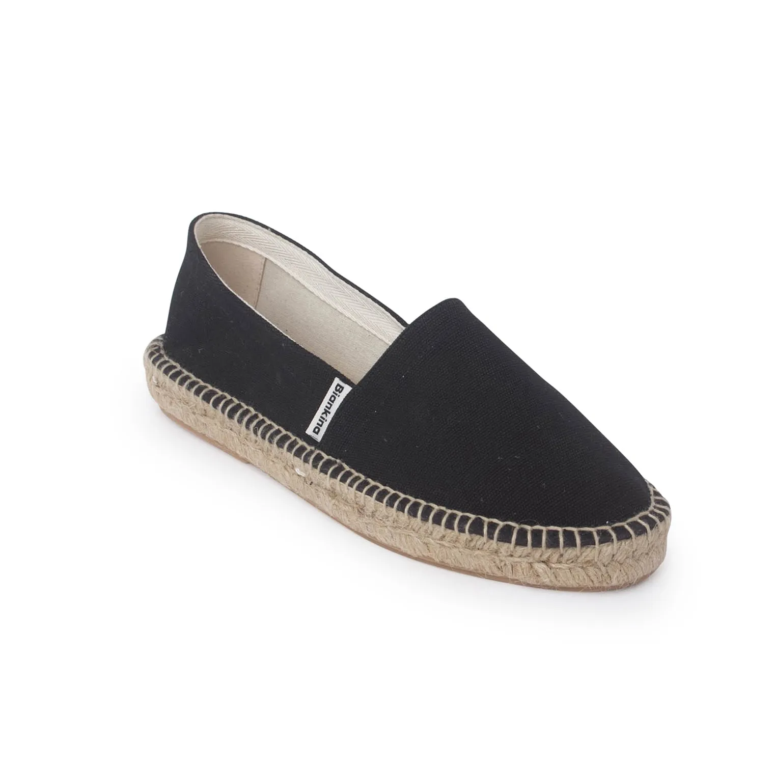 Mila Sustainable, Eco Friendly, Vegan Canvas Espadrille Flats - Black