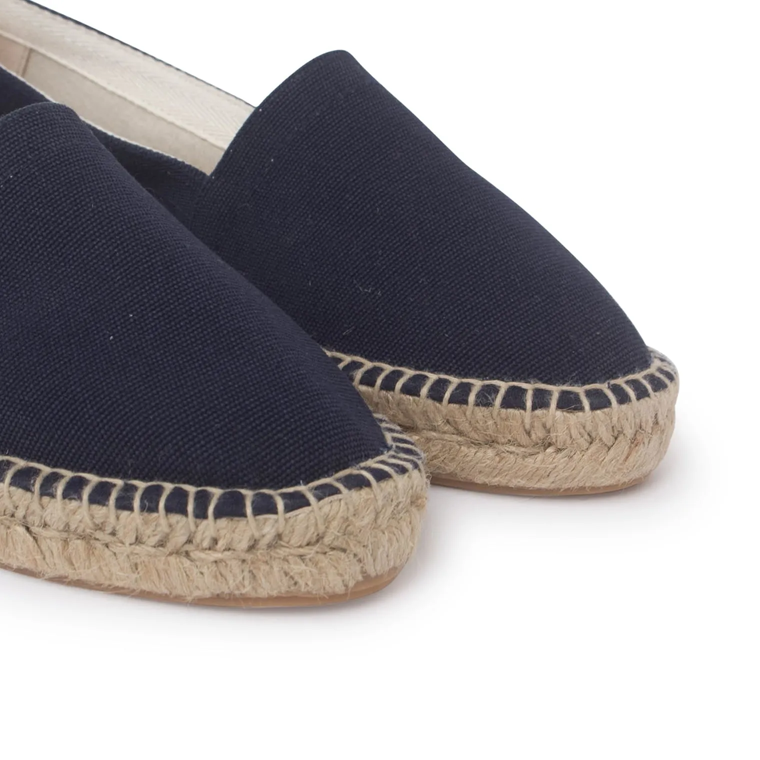 Mila Sustainable, Eco Friendly, Vegan Canvas Espadrille Flats - Navy