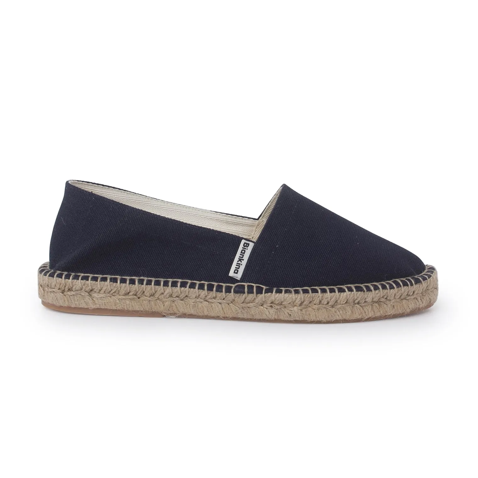 Mila Sustainable, Eco Friendly, Vegan Canvas Espadrille Flats - Navy