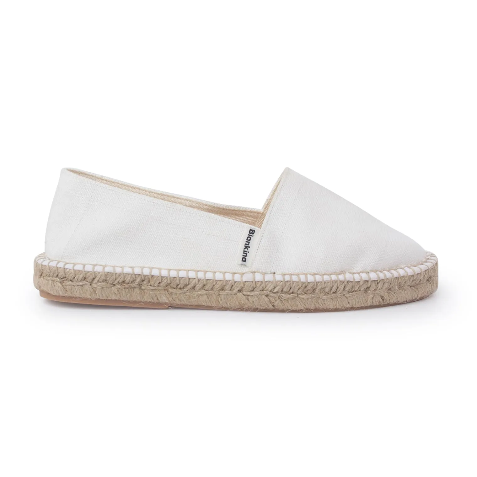 Mila Sustainable, Eco Friendly, Vegan Canvas Espadrille Flats - White