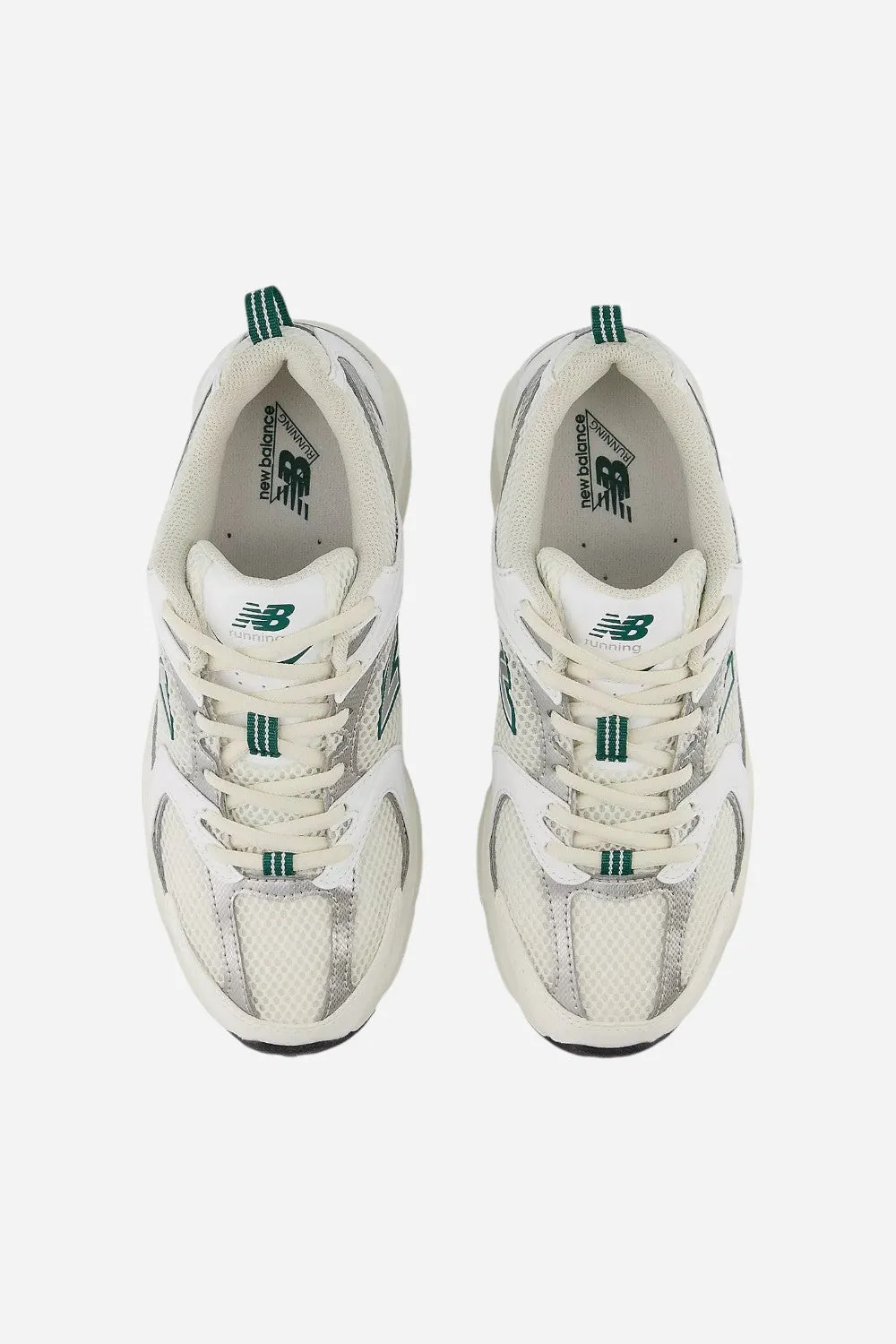 New Balance 530 Sneakers in Sea Salt White/Marsh Green (MR530SX)