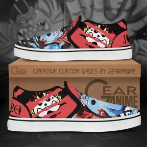 OP Jinbei Slip On Sneakers Custom Anime Shoes