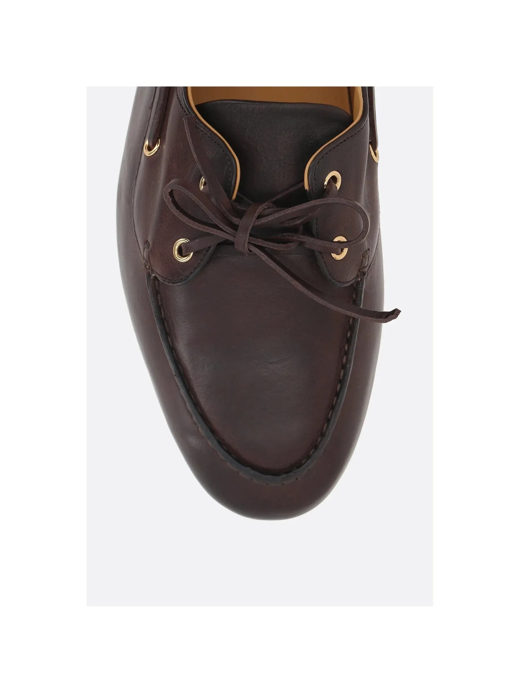 Pathy Laced Leather Loafers