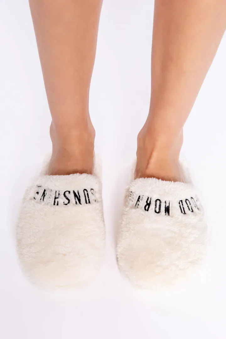 Plush Good Morning Slippers